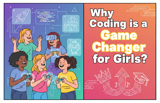 Girls learning coding and technology through interactive activities