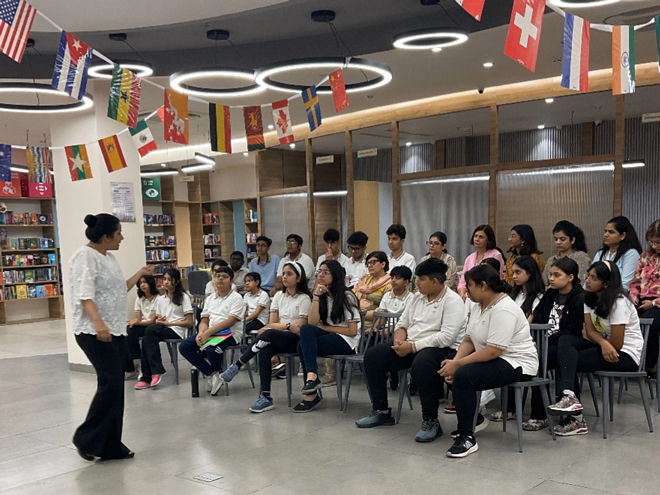 Students listening to teacher