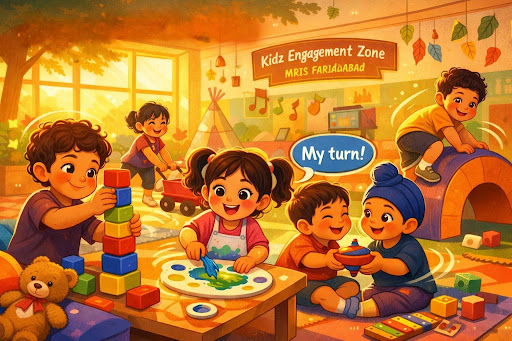 Toddlers learning through play in a creative early learning environment