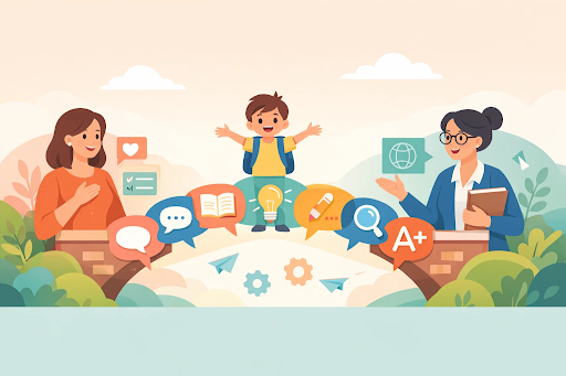 Consistent parent-school communication supporting student learning and growth