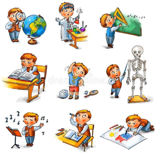 9 kids with each doing different extracurricular activities