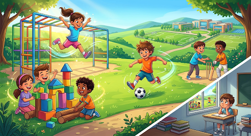 Playground play shaping learning beyond the classroom