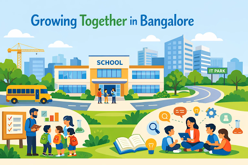 School supporting student learning and growth in a developing city area