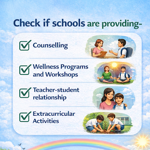 School wellness checklist with counselling and student support