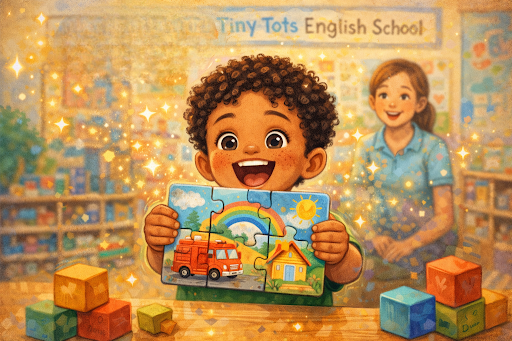 Child building confidence through playful learning and discovery