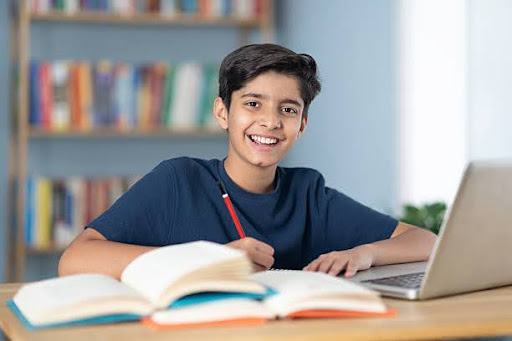 Confident student engaged in focused and inclusive learning