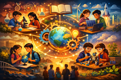 Students exploring real-world skills