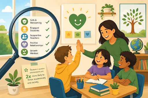 Positive school environments help children build confidence and relationships
