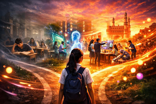 Student exploring future career paths and learning possibilities