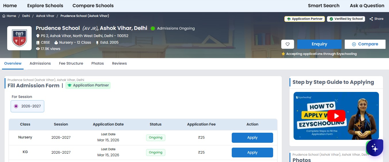 School profile on ezyschooling.com
