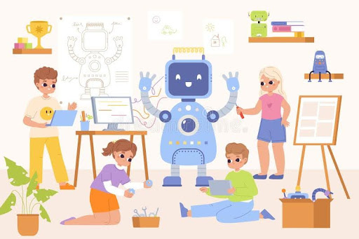 children making a robot