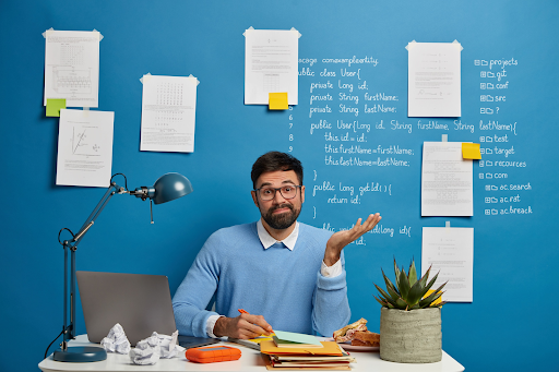 Man working at a desk