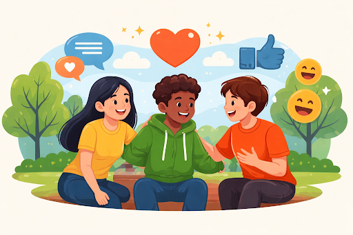 Students building social and emotional skills together
