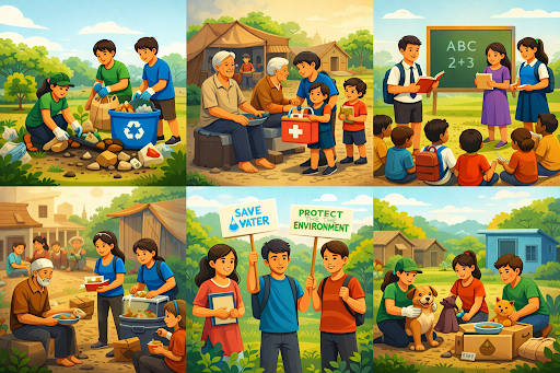 Student-led community service initiatives
