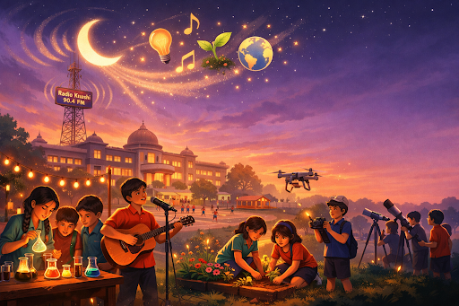 Students exploring music, science and creativity beyond classroom learning