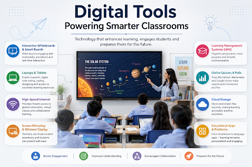 Digital tools enhancing interactive and technology-enabled classroom learning