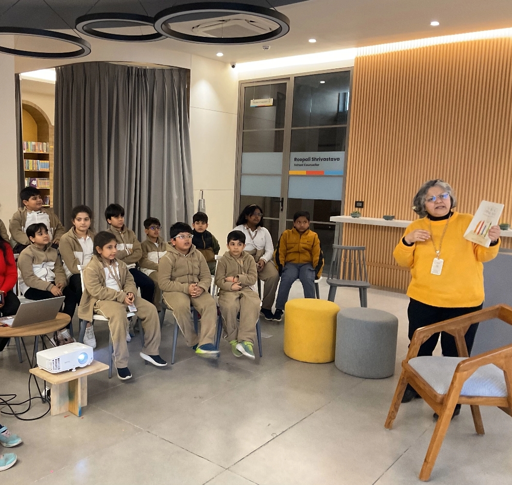 Students and teacher in classroom